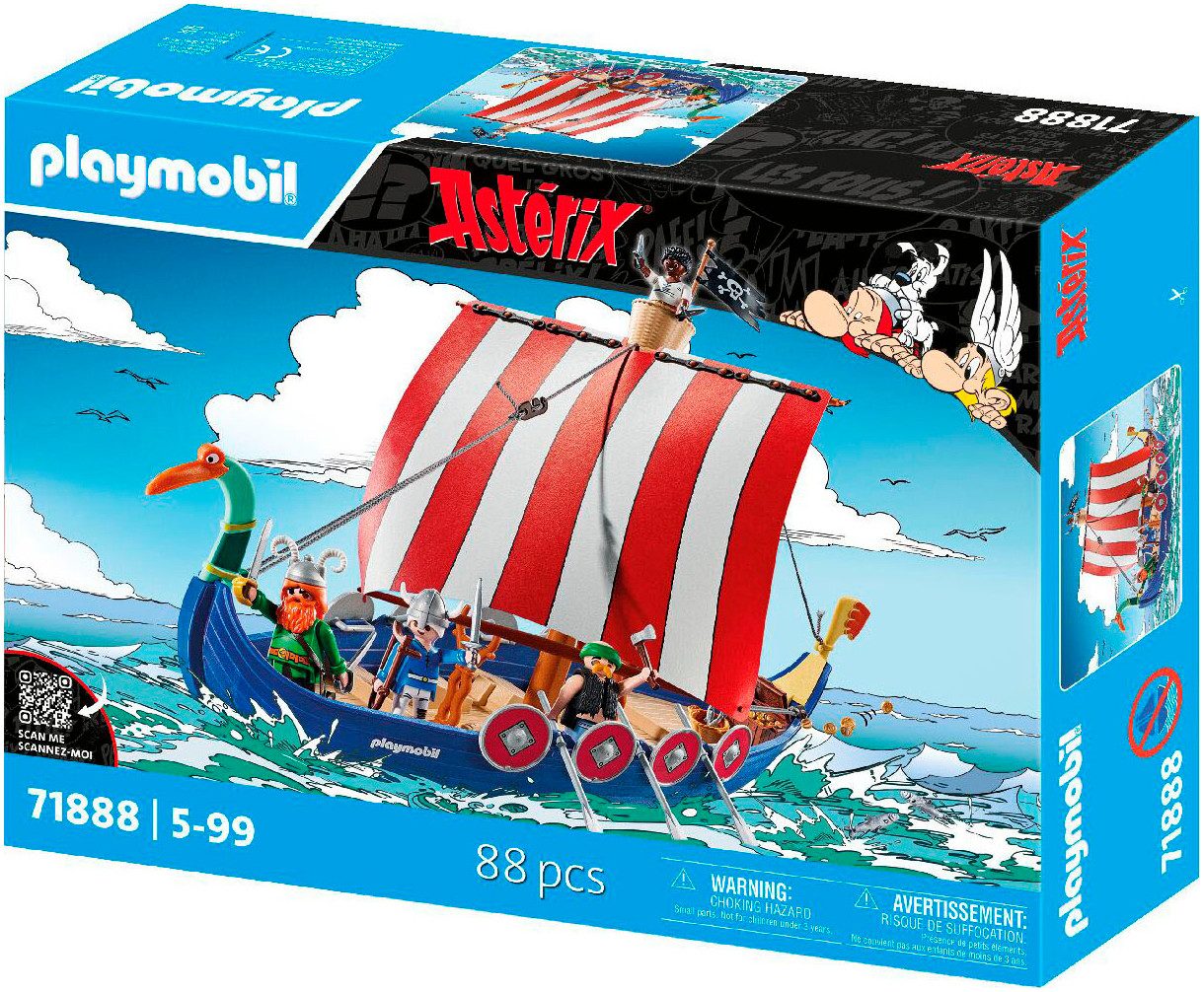 Playmobil® Asterix: Piratenschiff (71888), Playmobil Asterix Konstruktions-Spielset, (88 St), Made in Germany