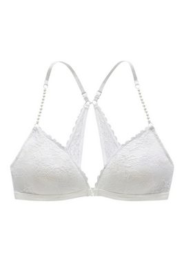 LASCANA Bralette ohne Bügel mit extravaganten Perlen-Trägern, sexy Dessous