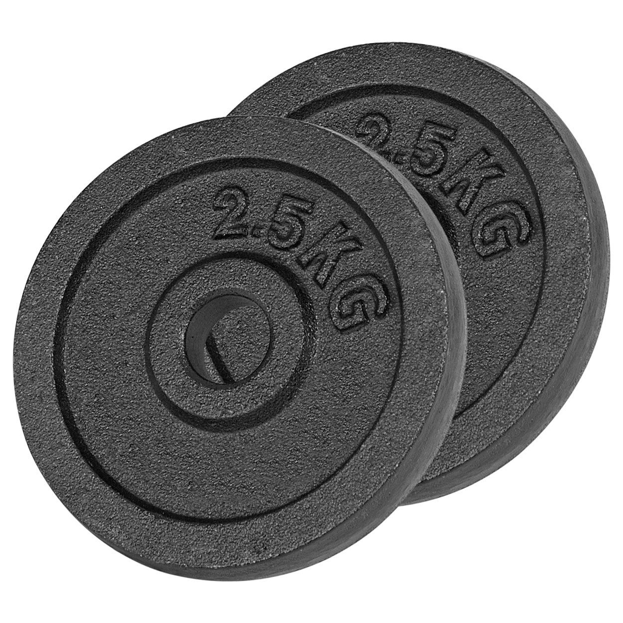 Sport-Tec Hantelscheibe Hantelscheibe aus Gußeisen, Bohrung ø 3 cm, 2,5 kg