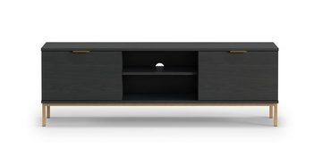Beautysofa TV-Schrank Pula II (RTV Schrank 150 cm mit Metallgestell, Lowboard im modernes Stil) 2x Türen mit Klappe aus Gasantrieb