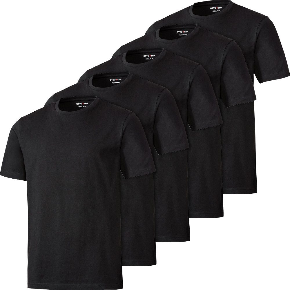 Otto Kern T-Shirt (5er-Pack) Kurzarmshirt aus hochwertiger, reiner Baumwolle
