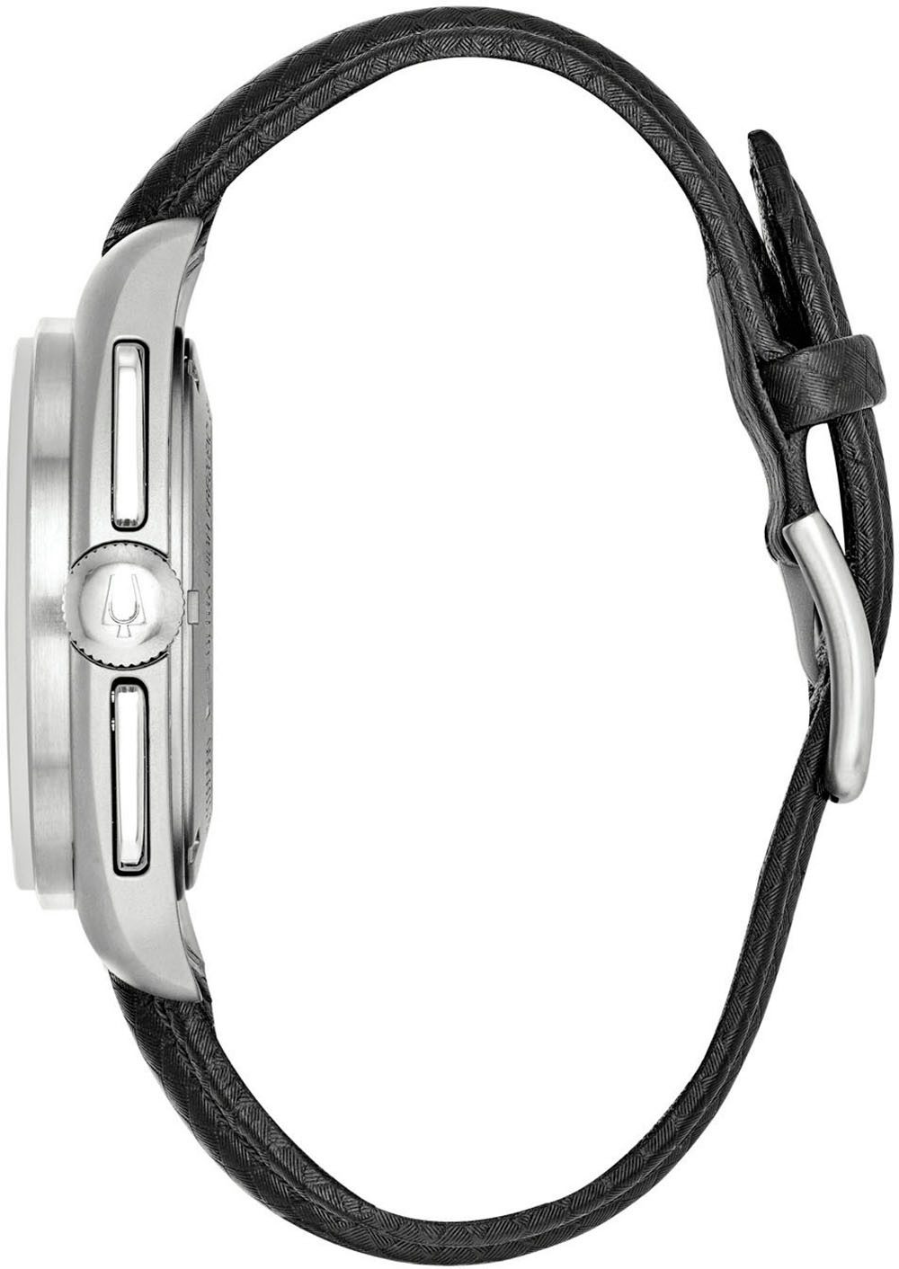 Bulova Chronograph Lunar Pilot 96B251, Quarzuhr, Armbanduhr, Herrenuhr, Lederarmband, analog, Tag