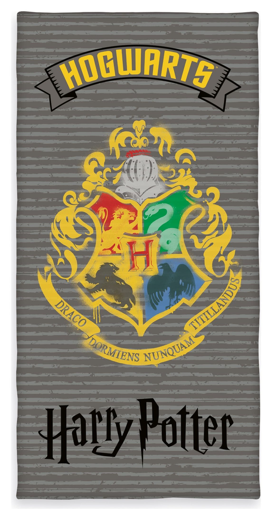 Herding Handtuch Harry Potter Velourstuch Hogwarts 75 x 150 cm, (1-St), Hochwertiges Velours-Handtuch. Offiziell lizenziert.