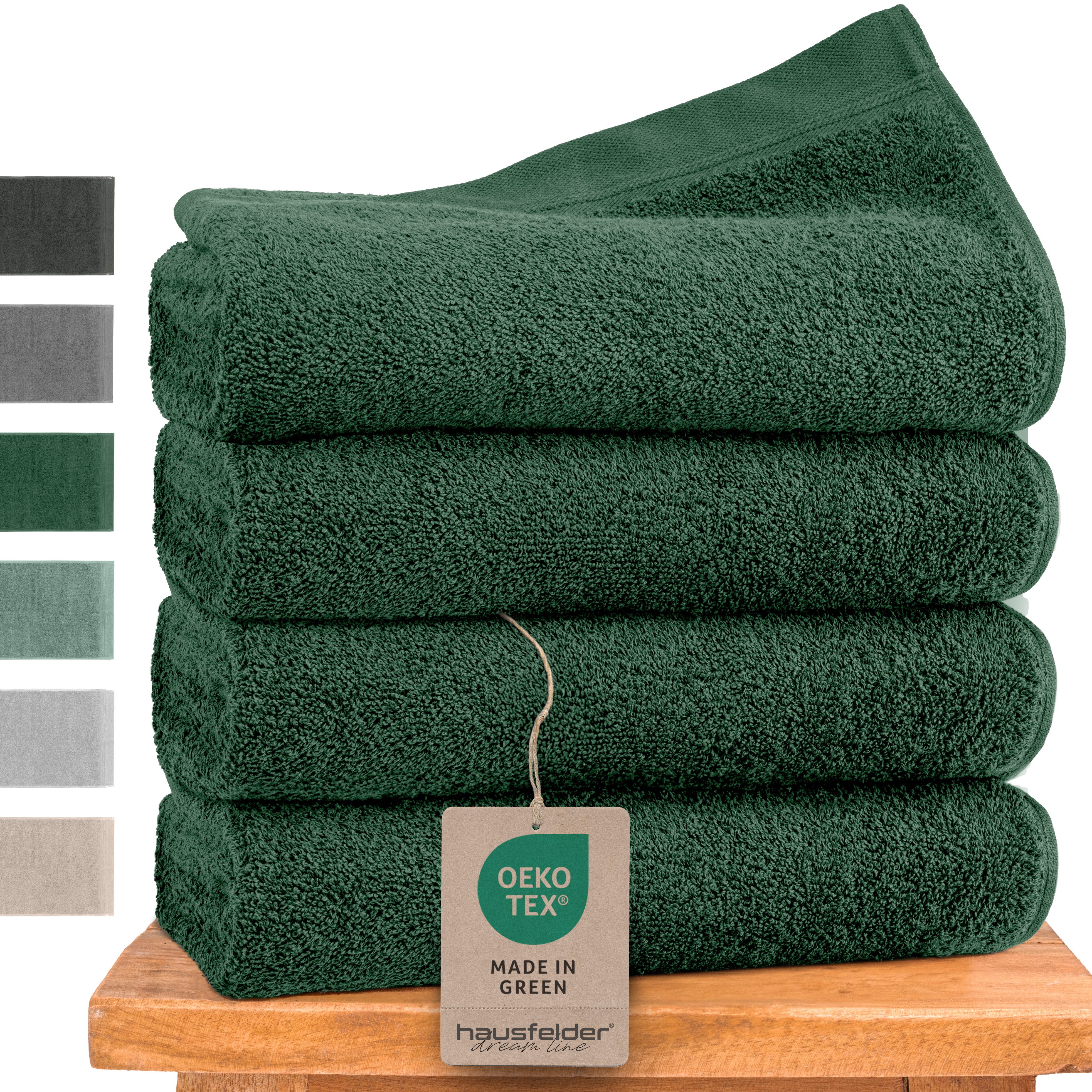 Hausfelder Handtücher Premium Handtuch Set (Dunkelgrün, günstig online kaufen