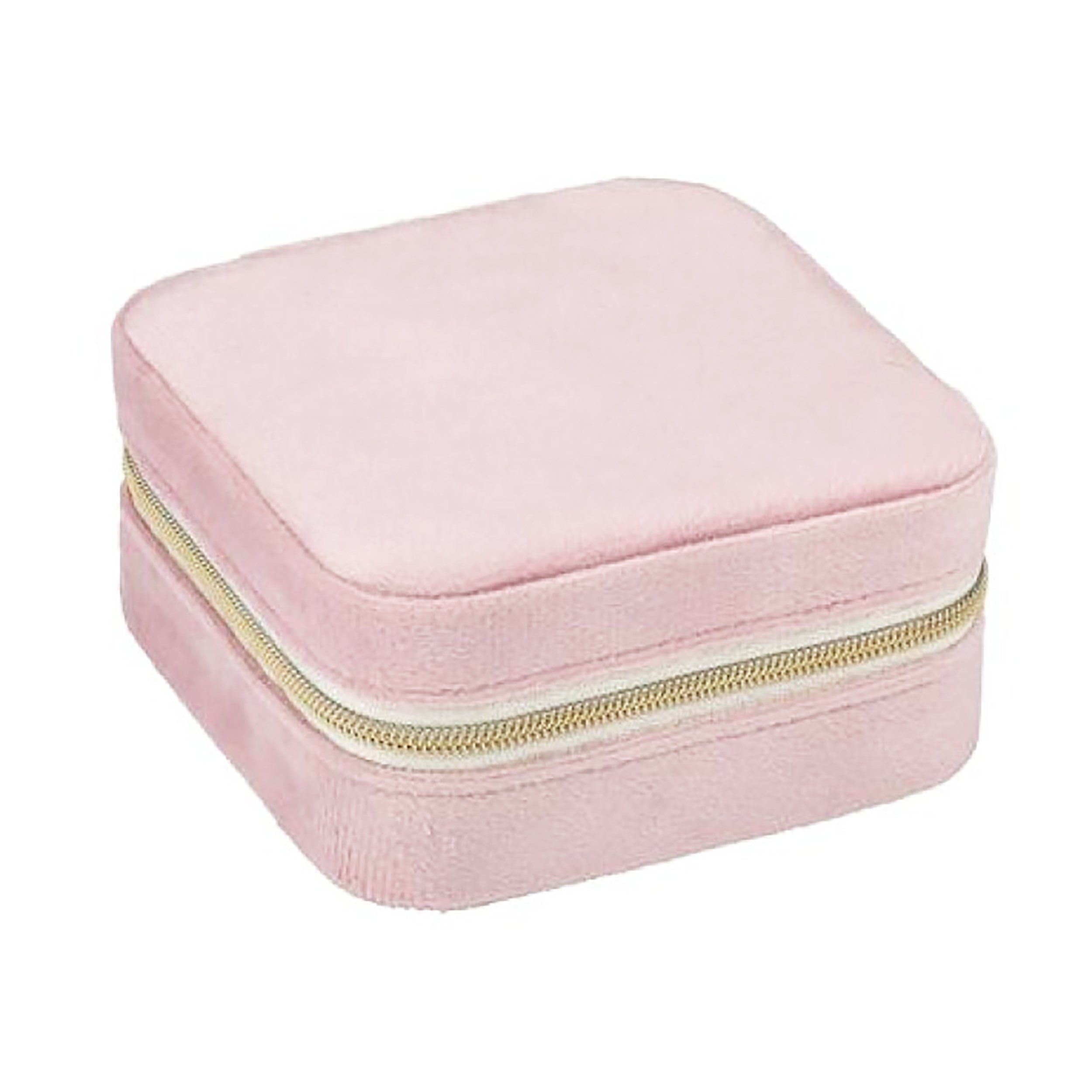 Schmuckkasten VELVET SCHMUCKBOX Schmuckkasten Schmuckkästchen 40 (Rosa-Eckig)