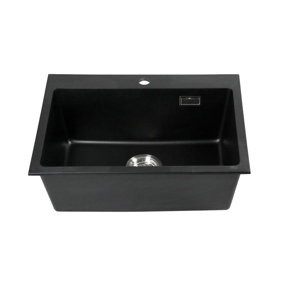 Stabilo Sanitär Einbauspüle Einbauspüle "Kingston" mit Zubehör schwarz Gran günstig online kaufen