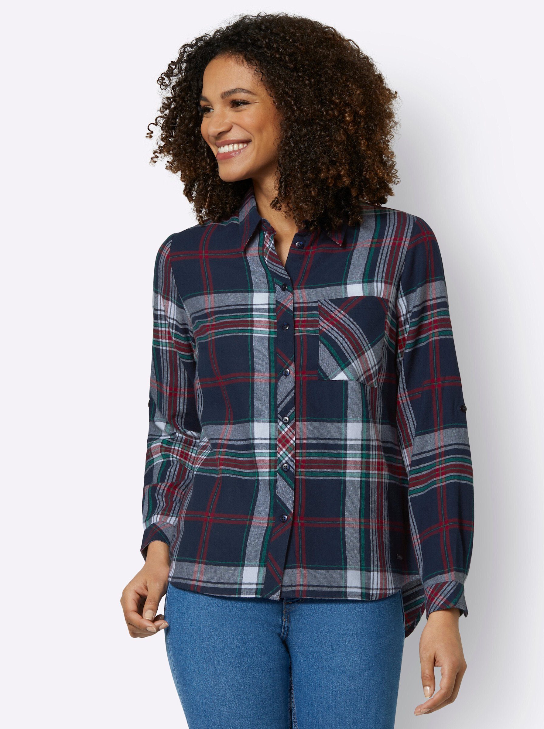 Klassische Bluse Flanellbluse