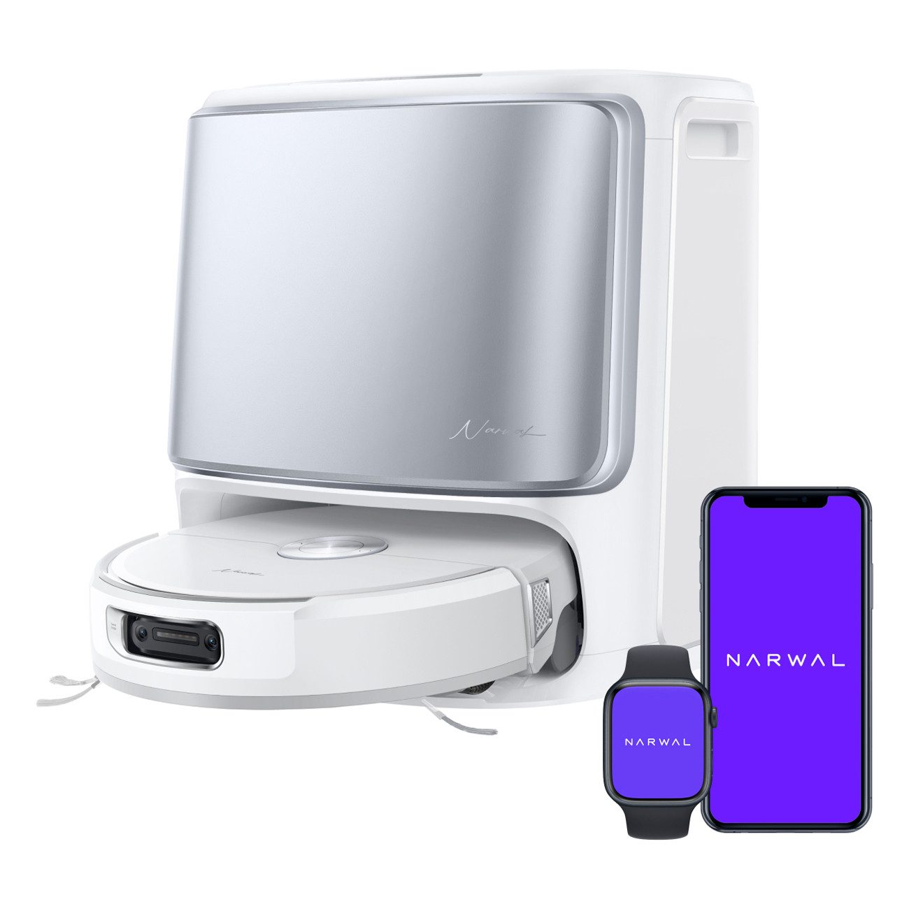 Narwal Saugroboter Flow, mit Beutel, App-Steuerbar, Hindernissensor, Rückkehr zur Station, Wischfunktion