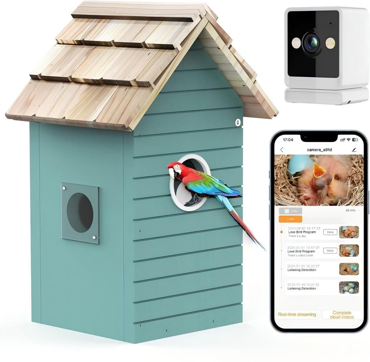 Gotagee Tierhaus Smartes Vogelhaus mit Kamera, günstig online kaufen