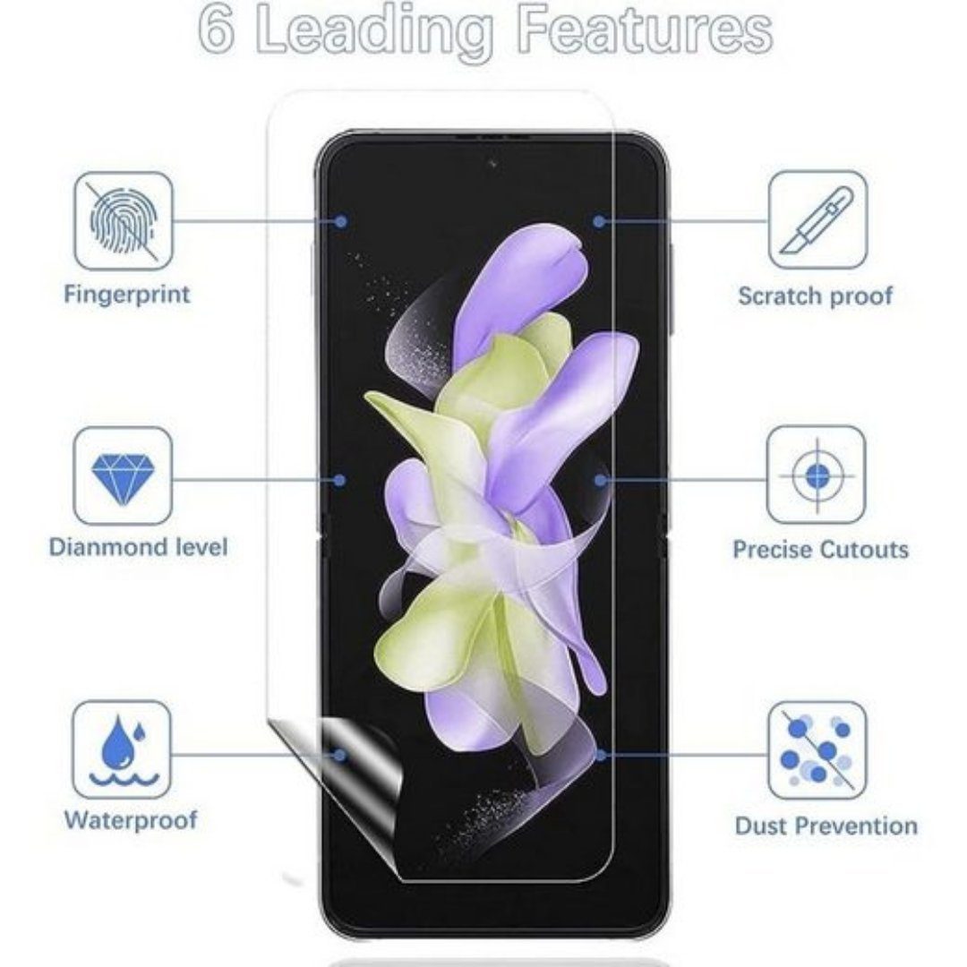 SmartUP Displayschutzglas 2X Panzerfolie für Samsung Galaxy Z Flip 4 5G Display Kamera Schutz – Bild 2 von 5