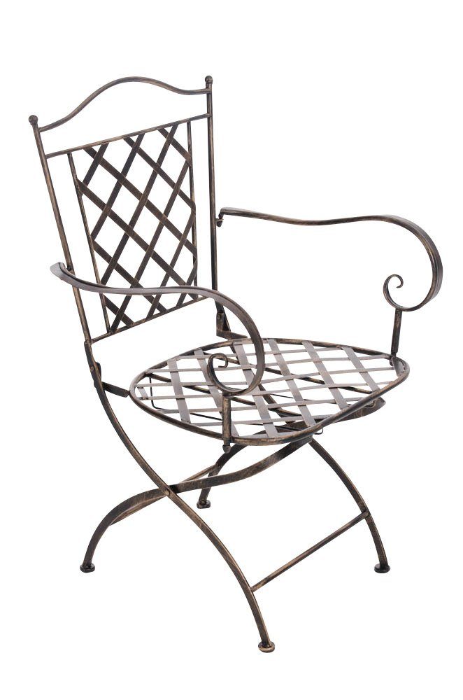 CLP Gartenstuhl Adara, handgefertigter Gartenstuhl aus Eisen bronze | Stühle
