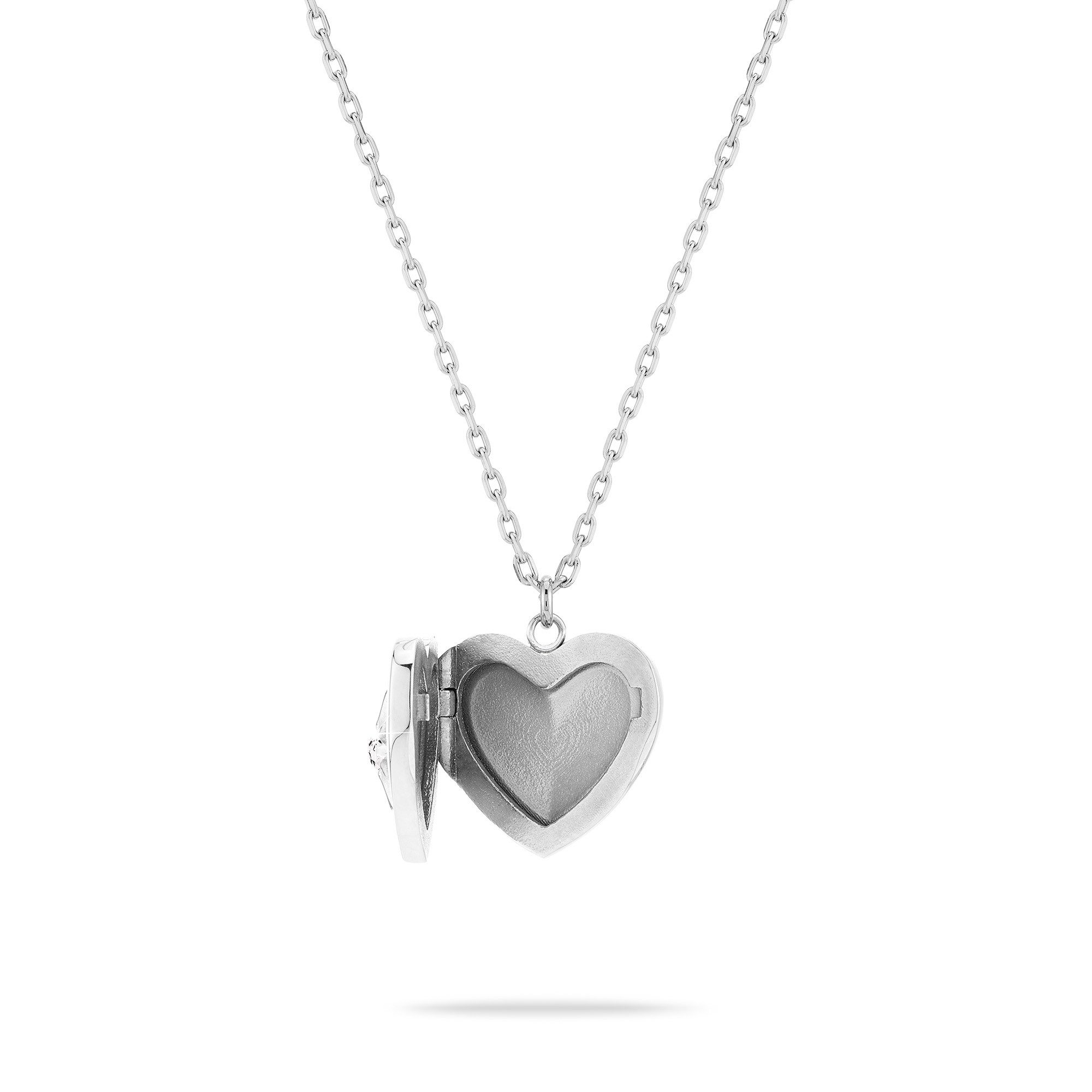 Tamaris Lange Kette Schmuck Geschenk Edelstahl Halskette Herz Medaillon zum öffnen