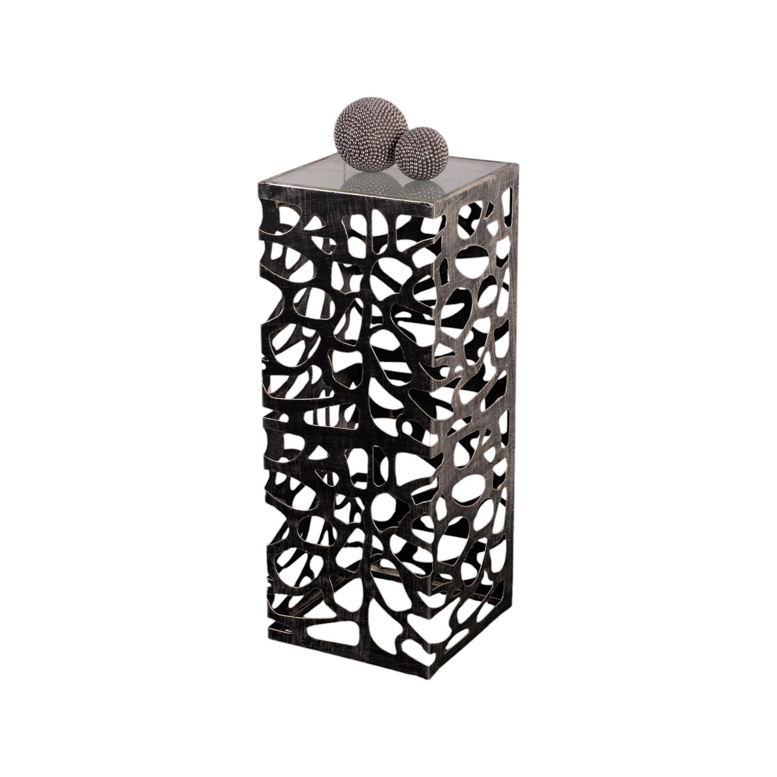 DESIGN DELIGHTS Dekosäule DEKO SÄULE "ENZA", 70 cm, antik-silber, Dekofigur günstig online kaufen