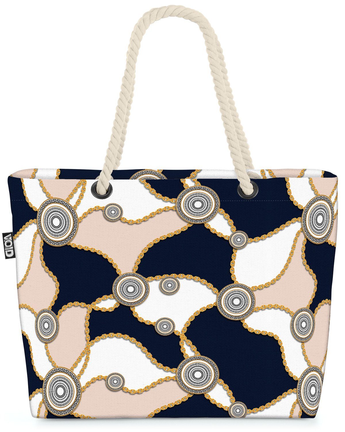 VOID Strandtasche (1-tlg), Medusa Ketten Italien Design Muster Fashion griechenland antik barock