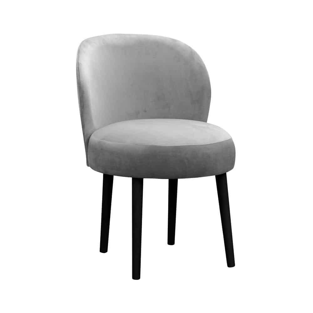JVmoebel Stuhl, Design Stühle Stuhl Sitz Praxis Ess Zimmer Textil Stoff Polster Warte Kanzlei Grau