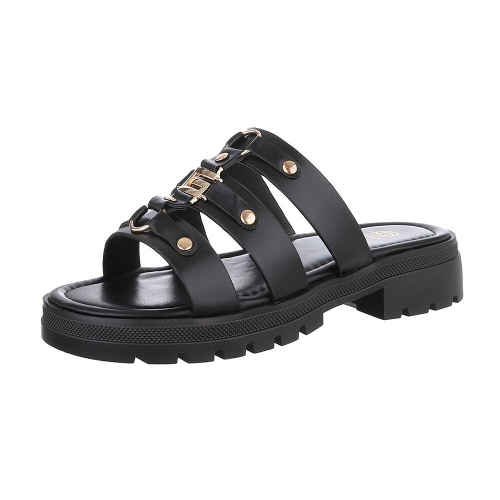 Allegra K Damen Pantoletten Mit Blockabsatz – Spitzer Zeh, Slingback, 7,5 Cm Absatz, Veloursleder-Optik