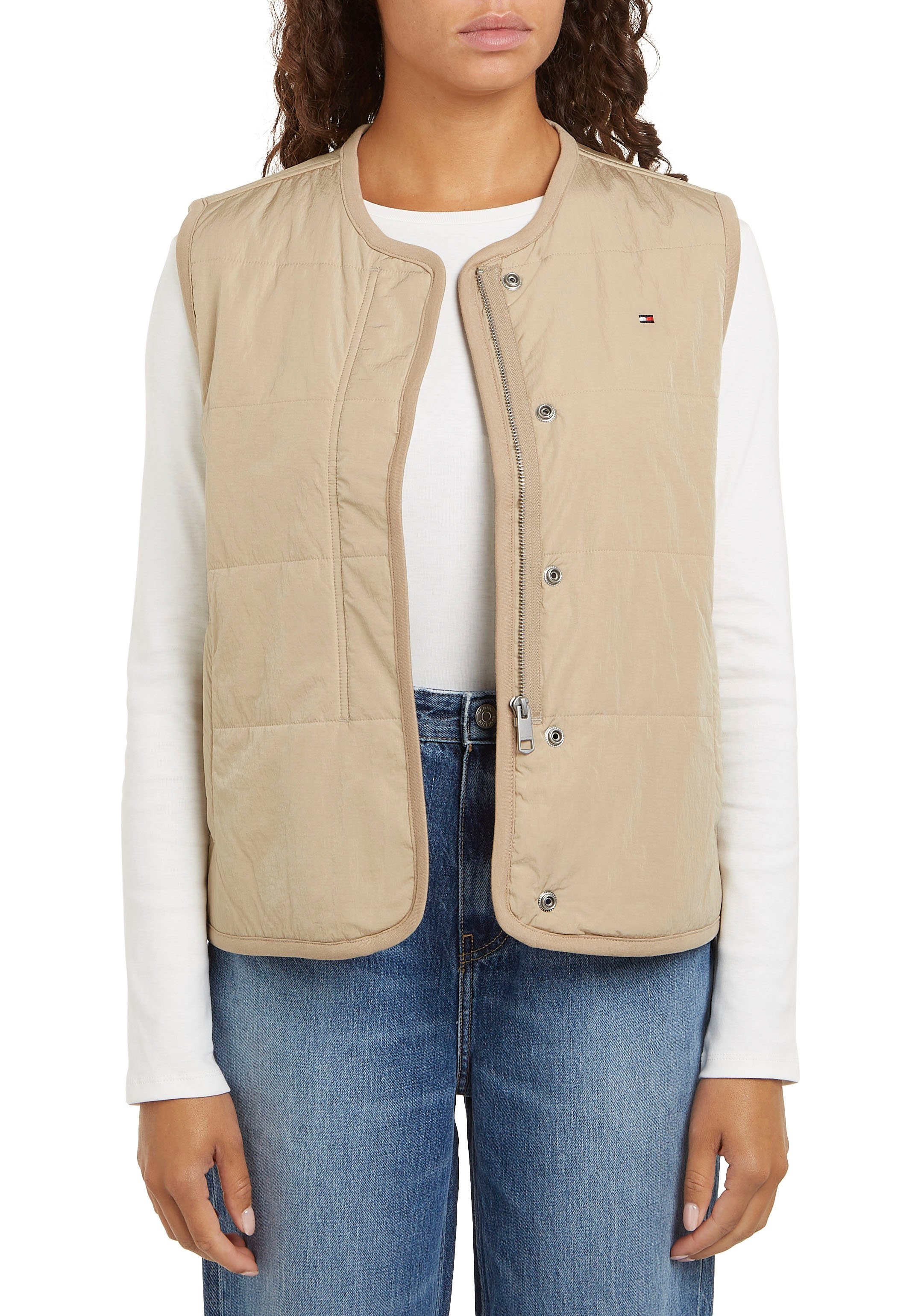 Tommy Hilfiger Steppweste JERSEY LINED VEST mit Tommy Jeans Logo-Flag günstig online kaufen
