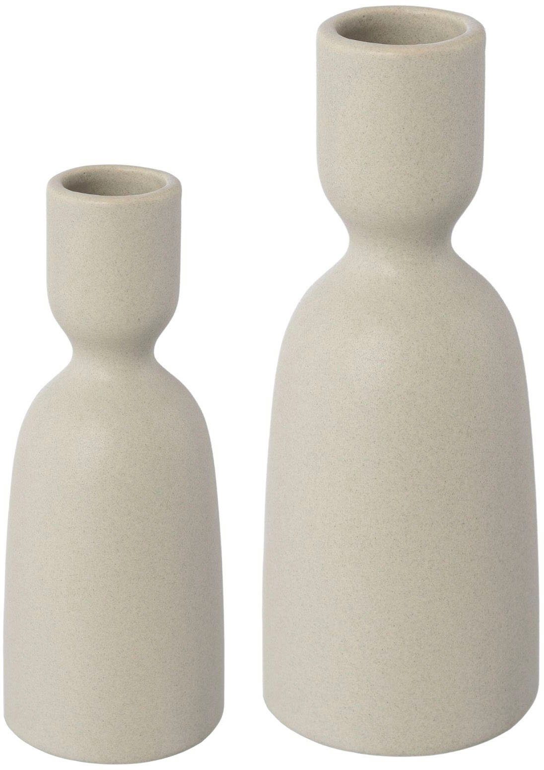 OTTO home Kerzenhalter Stabkerzenhalter Adalena (Set, 2 St), aus Porzellan, im nordischen Design