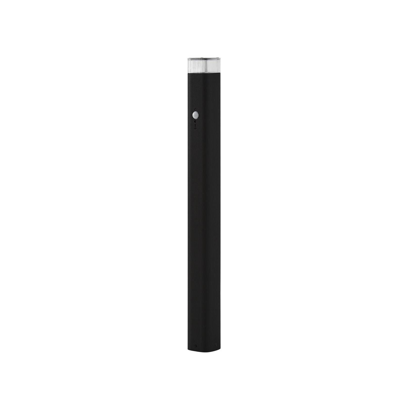 Lindby Außen-Stehlampe Halvar, Metall, Schwarz IP65mit Bewegungsmelder, 1 x 10 W LED