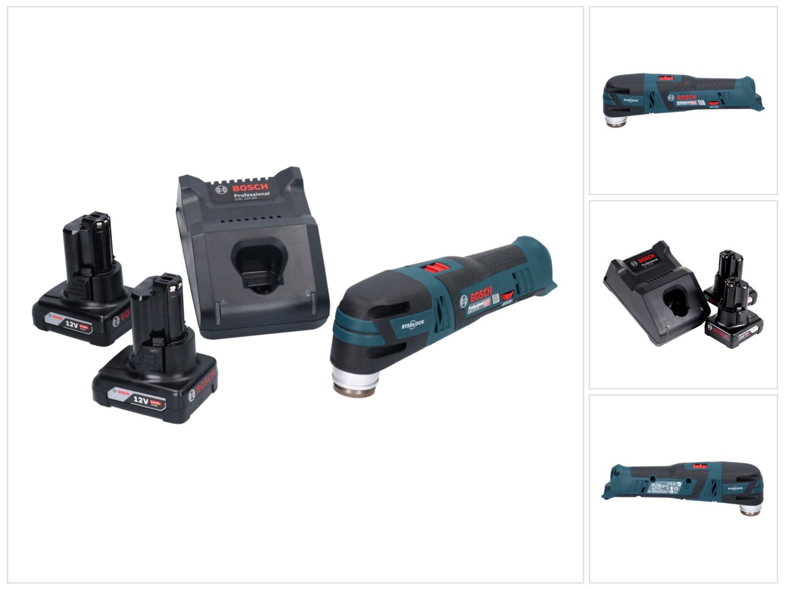 Bosch Professional Akku-Multifunktionswerkzeug GOP 12V-28 Professional Akku Multi Cutter Starlock Brushless + 2x Akk