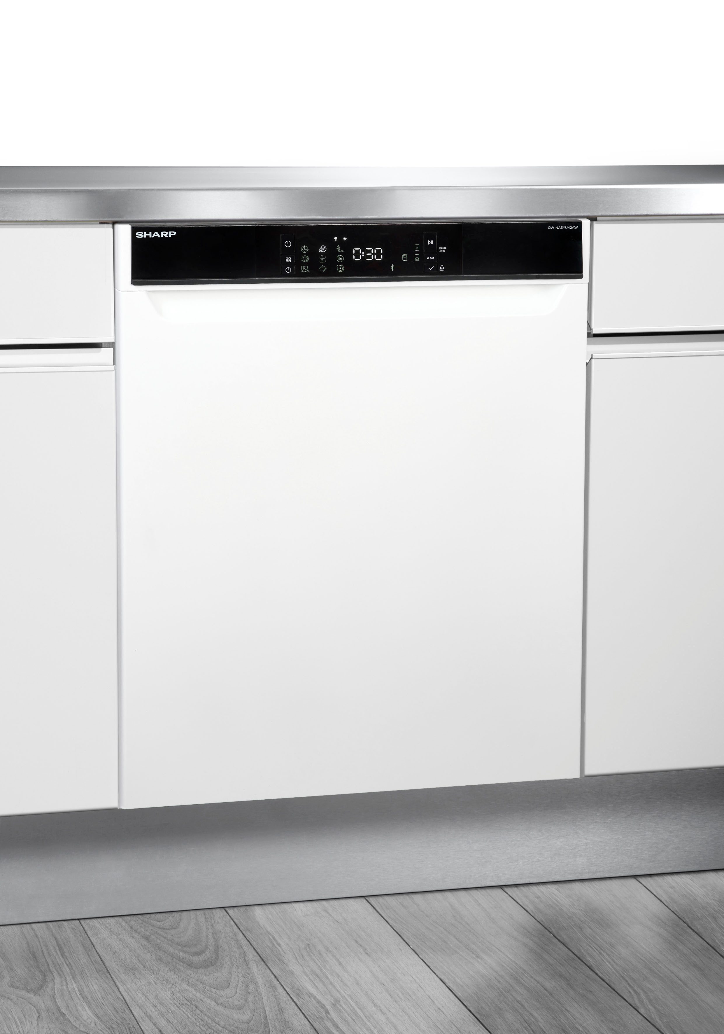 Sharp Unterbaugeschirrspüler QW-NA3YU42AW-DE, 9,2 l, 14 Maßgedecke