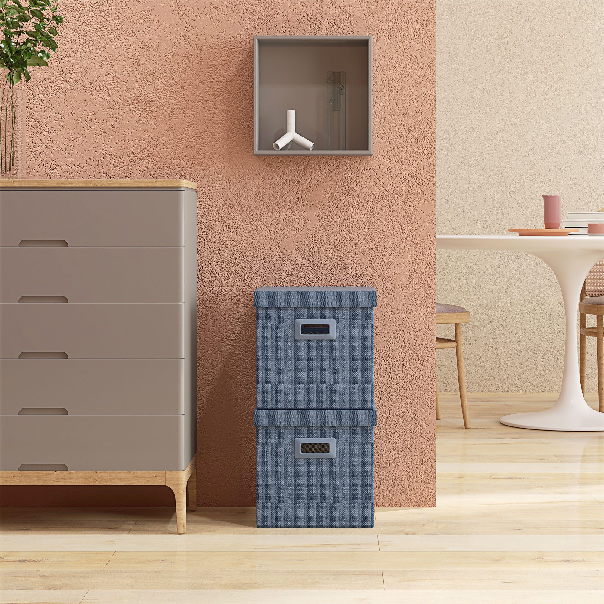 HOMCOM Truhe Faltbare Aufbewahrungsbox, 2er-Set (stapelbare günstig online kaufen