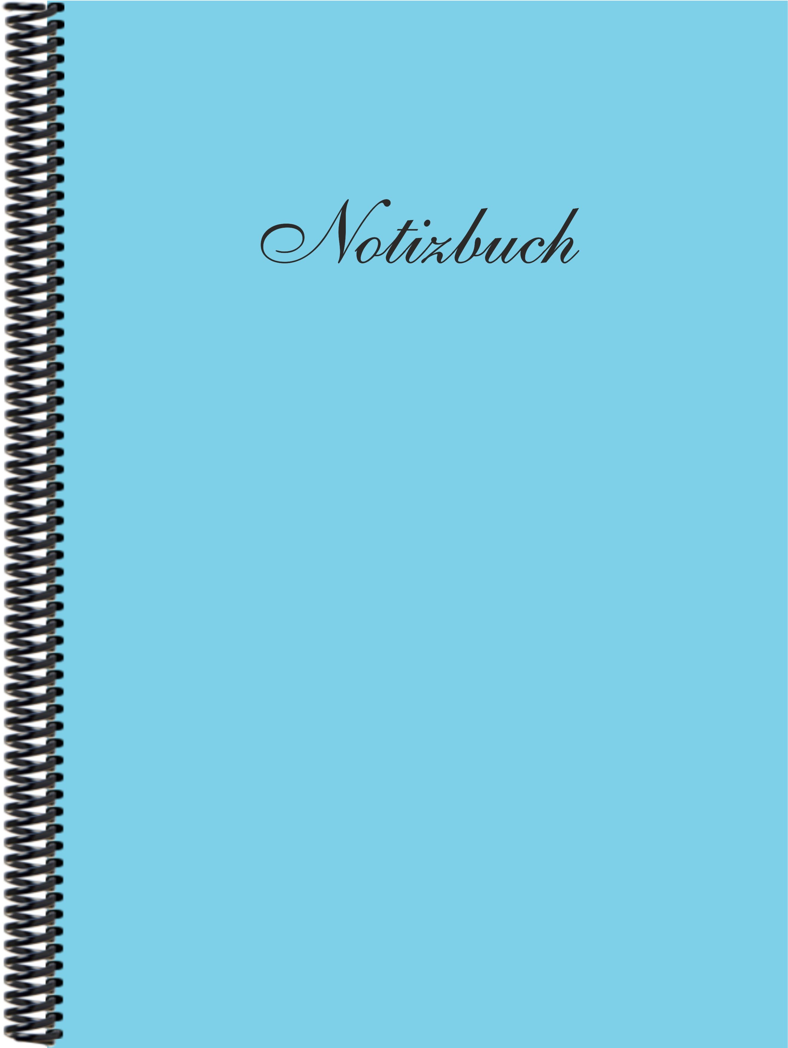 E&Z Verlag Gmbh Notizbuch Notizbuch DINA4 liniert, in der Trendfarbe himmelblau