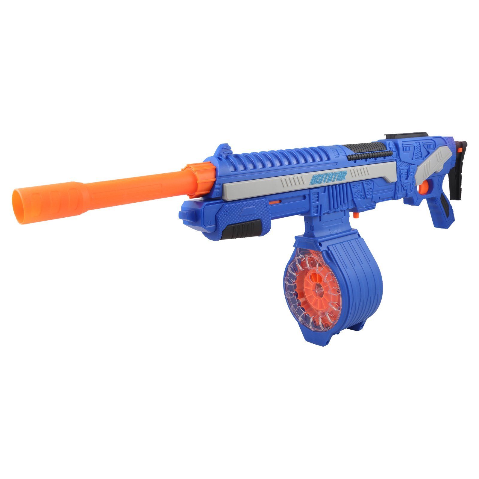 Buzz Bee Toys Blaster Dartblaster Agitator, Pump Action Blaster mit großer Trommel und aufschraubbarem Lauf