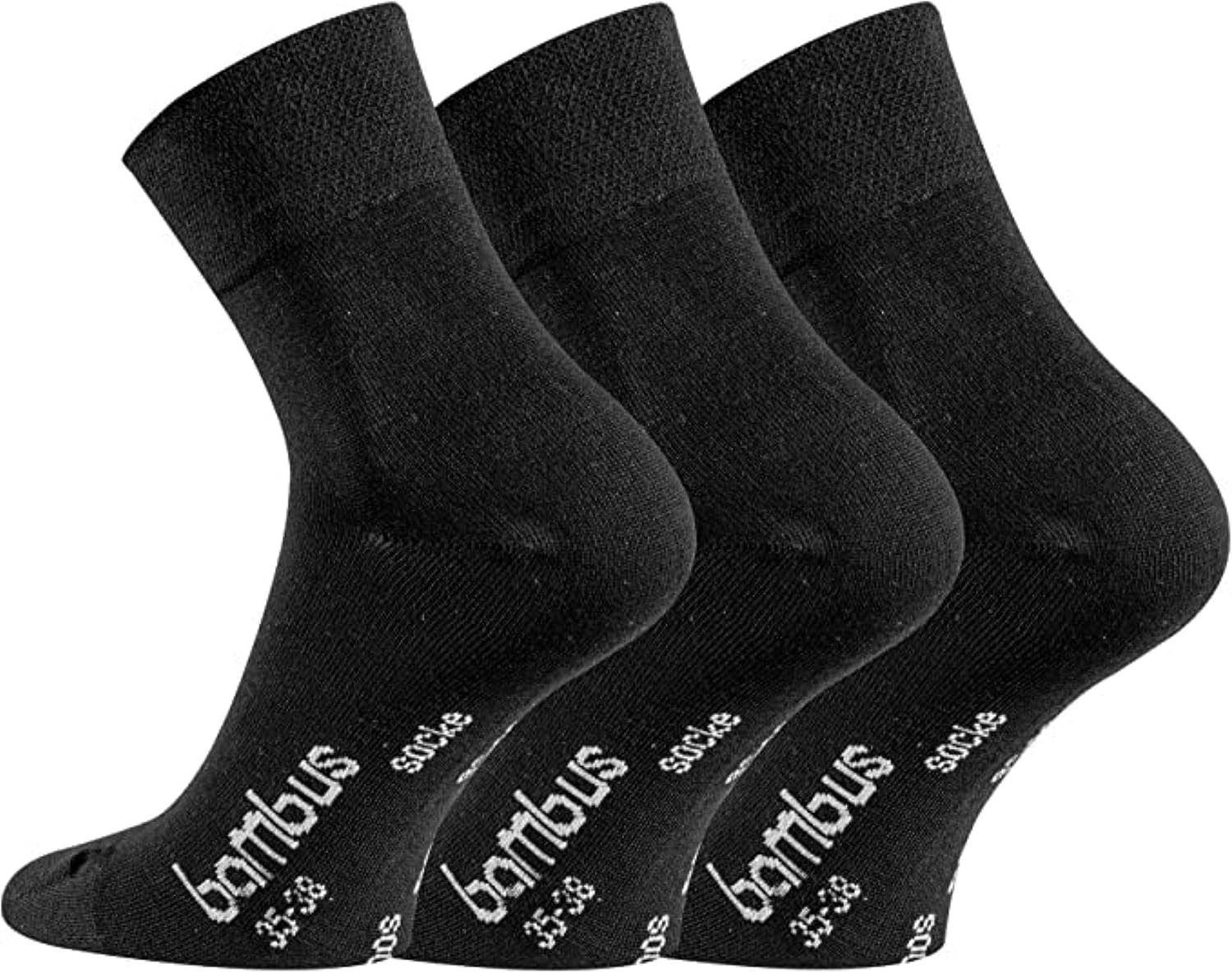 FussFreunde Kurzsocken 6 Paar kurze Bambus-Socken, Quarter Socken und ANTI-LOCH-GARANTIE Schwarz
