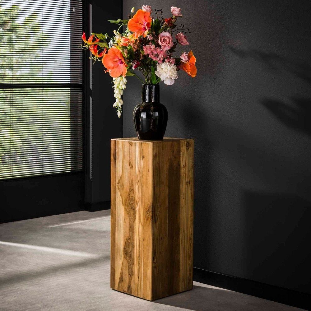 RINGO-Living Blumenständer Blumenständer Zola in Natur-dunkel aus Teakholz 850x350x350mm, Möbel