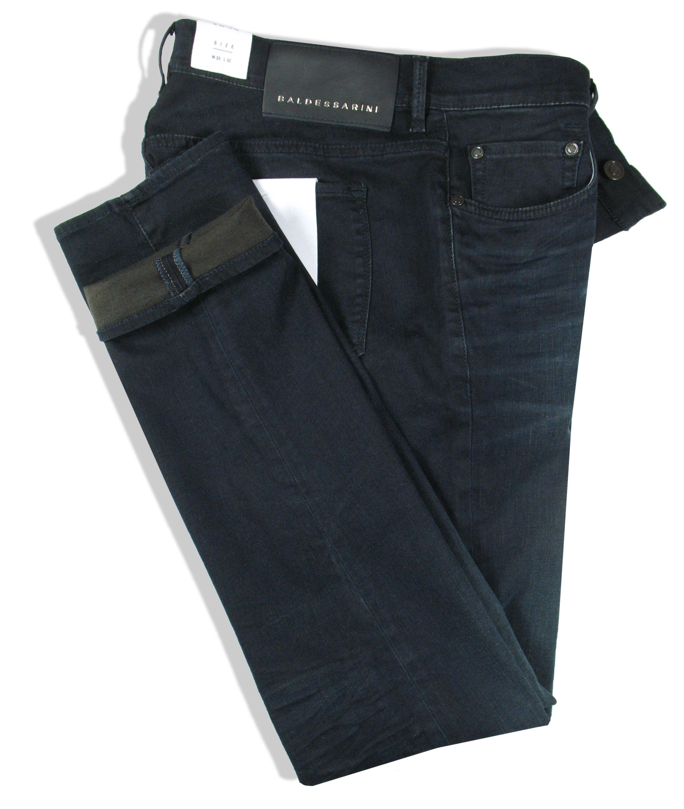 BALDESSARINI 5-Pocket-Jeans John Iconic Stretch Denim Used Blue Night