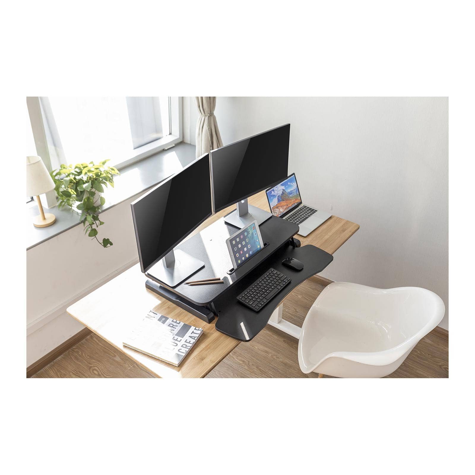 Schreibtischaufsatz von Höhe Fromm&Starck Sitz-Steh-Erhöhung 11 Schreibtischaufsatz Monitorerhöhung bis