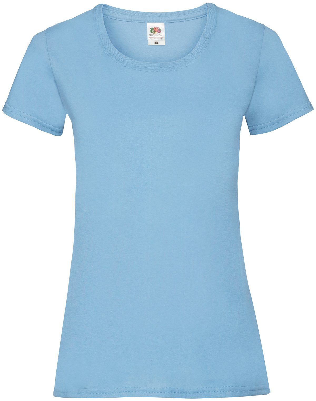 Fruit of the Loom Rundhalsshirt Fruit of the Loom Valueweight T Lady-Fit pastellblau