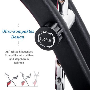 Merax Heimtrainer »Nesoi«, 3-in-1 X-bike Fitnessgeräte mit Expanderbändern & Handpulssensoren, mit 10 Widerstandsstufen