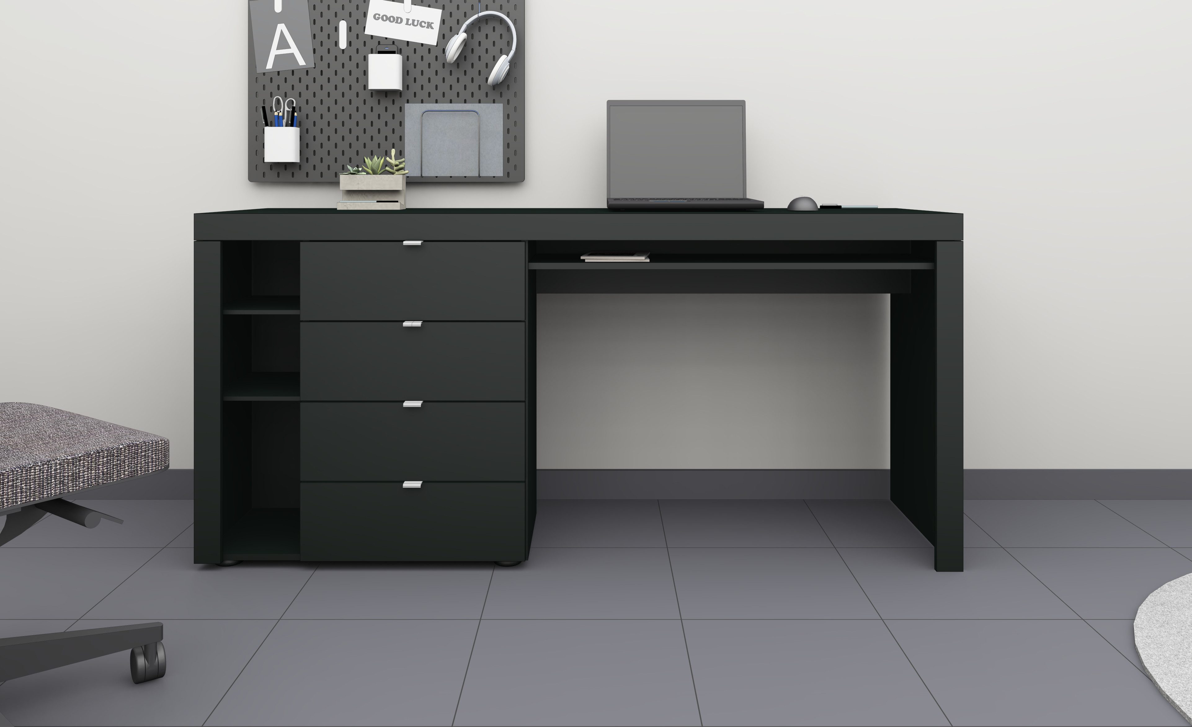 borchardt Möbel Schreibtisch Dolly, mit 3 Fächern und 4 Schubkästen günstig online kaufen