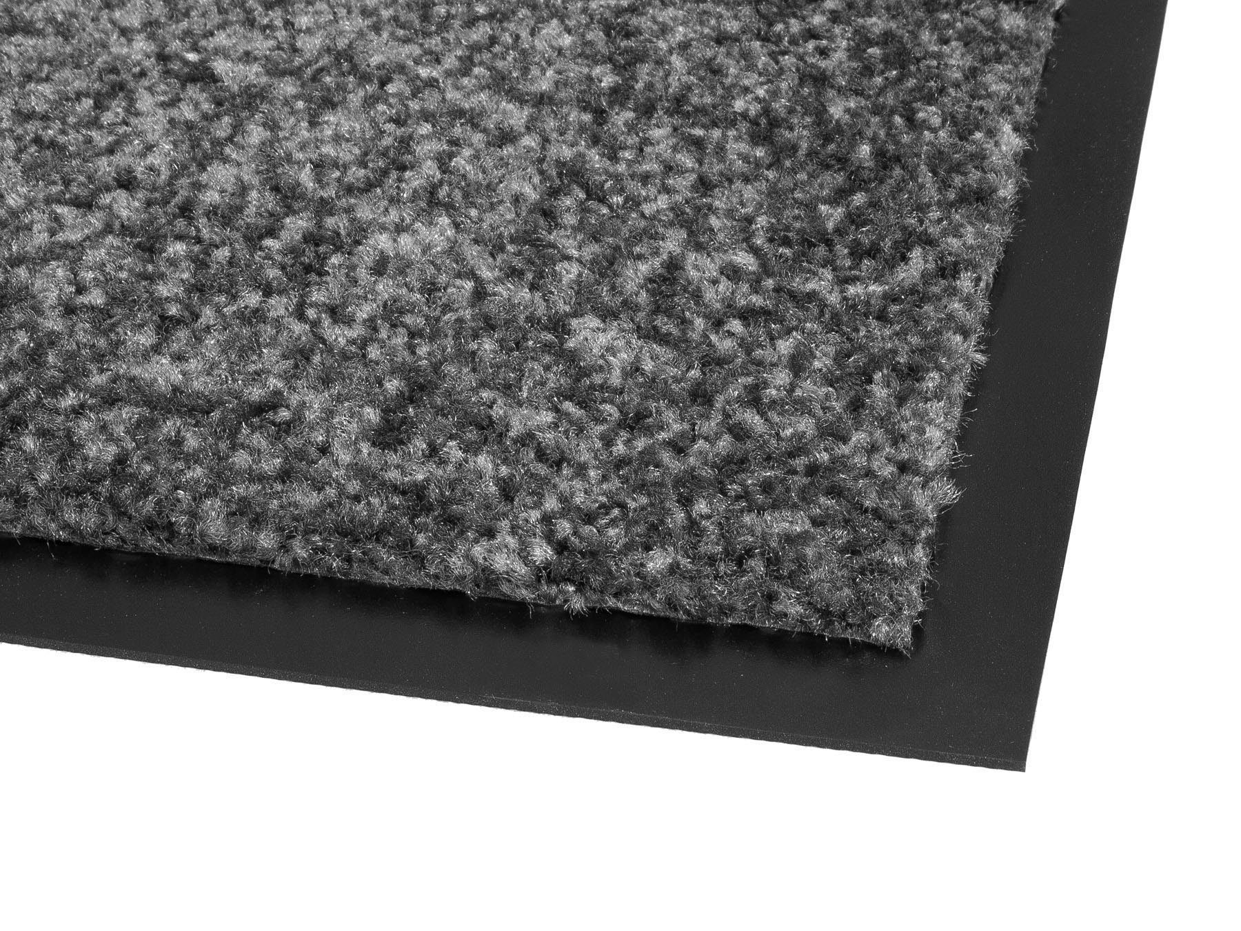 Fußmatte Schmutzfangmatte CLEAN anthrazit Uni-Farben, Schmutzfangmatte, PRO, waschbar in Primaflor-Ideen 8 UV-beständig, rechteckig, Höhe: mm, Textil
