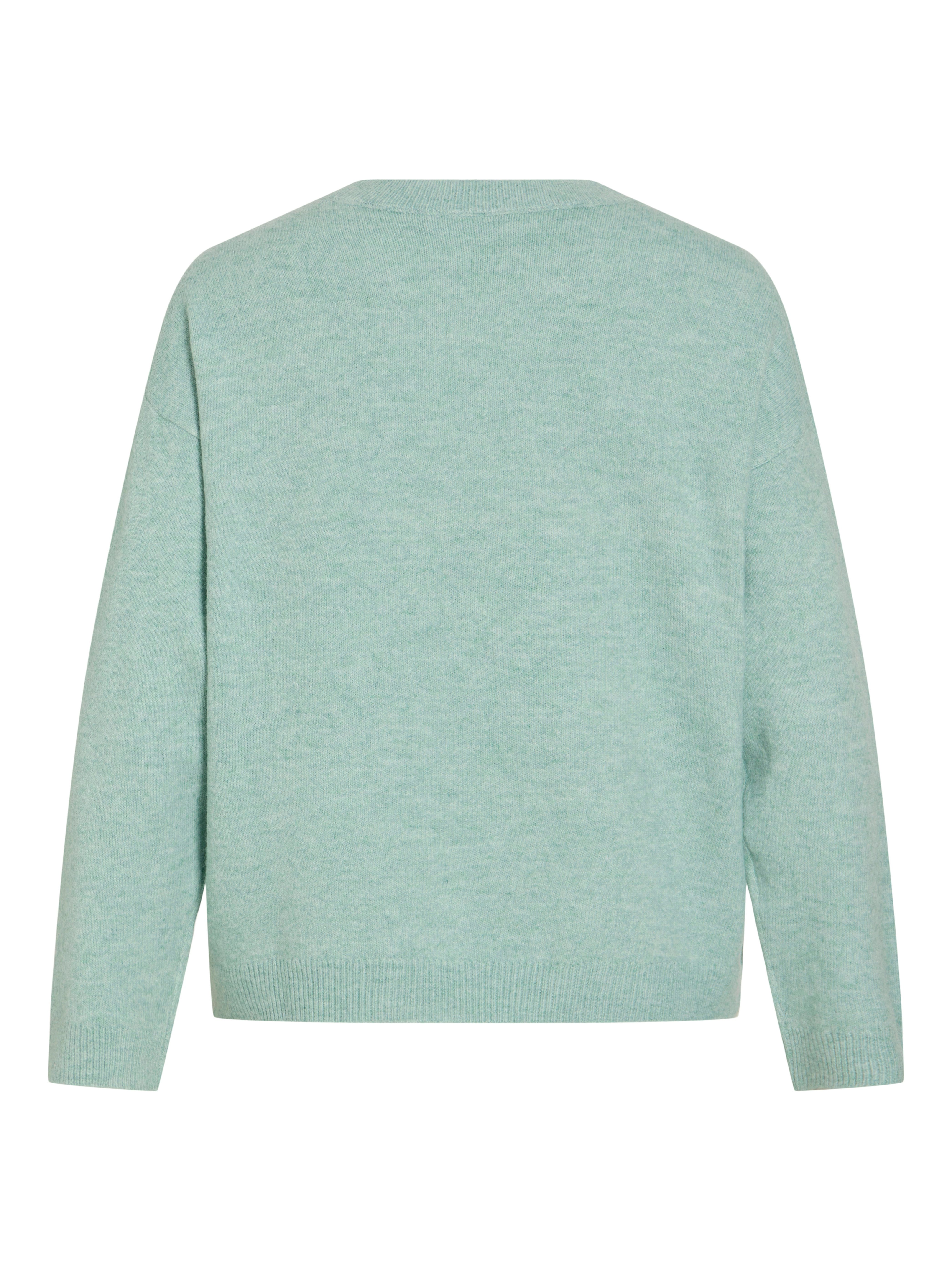 Vila Strickpullover VILIGA L/S O-NECK KNIT TOP - NOOS Materialmix, relaxed fit