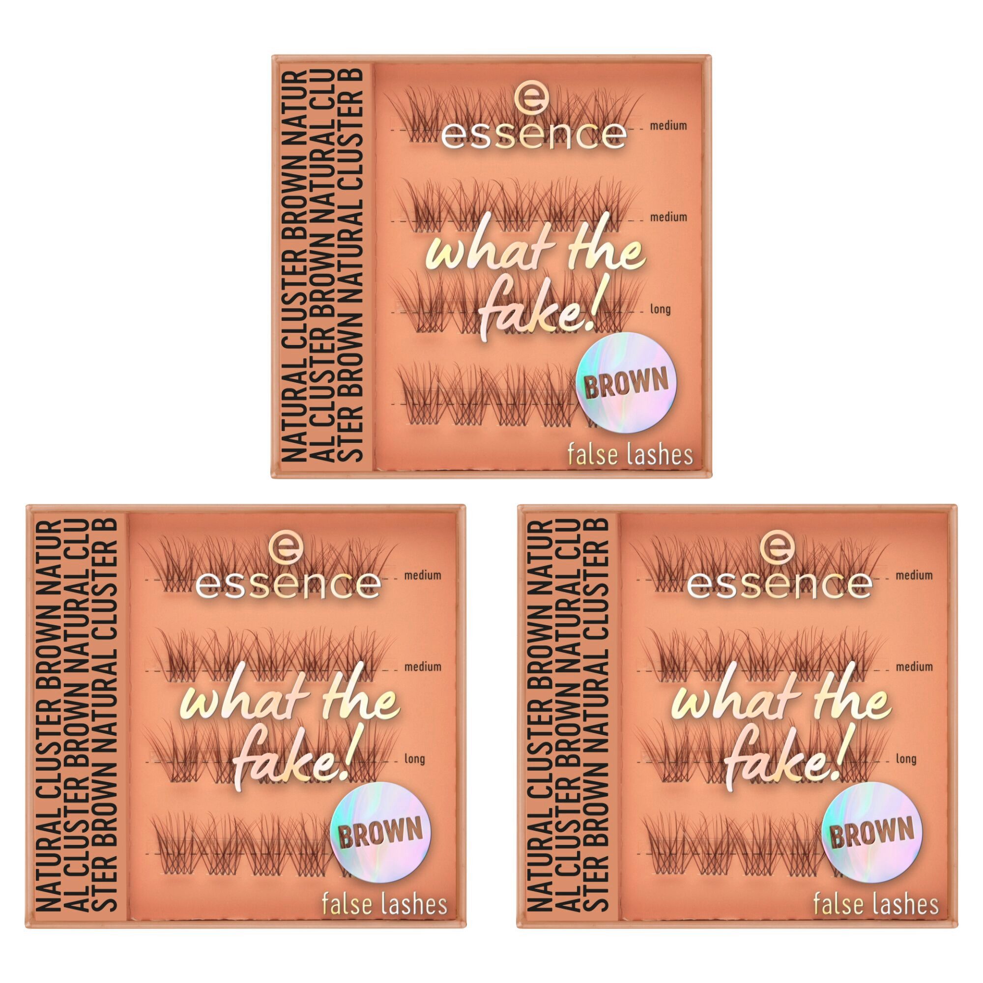 Essence Einzelwimpern what the fake! false lashes, Set, 3 tlg.