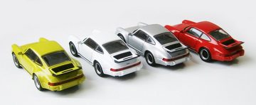 Welly Modellauto PORSCHE 911 Turbo Modellauto 11,5cm Modell Auto Metall 53 (Rot), Spielzeugauto Kinder Geschenk