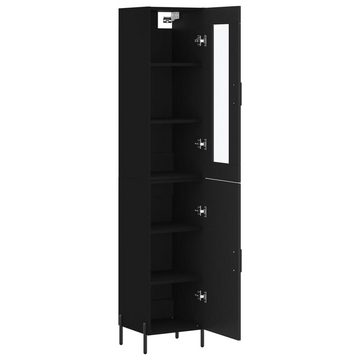 vidaXL Kleiderschrank Regal Highboard Schrank Hochschrank Schwarz 34,5x34x180 cm Holzwerksto