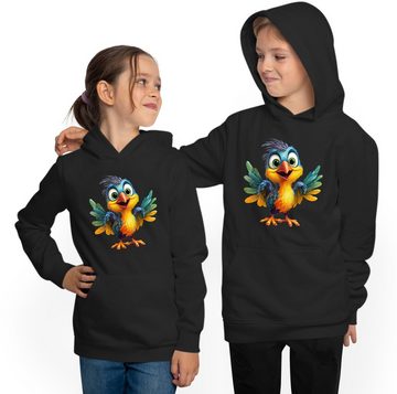 MyDesign24 Hoodie Kinder Kapuzen Sweatshirt - Baby Vogel Kinder Wildtier Hoodie i271, Kapuzensweater mit Aufdruck