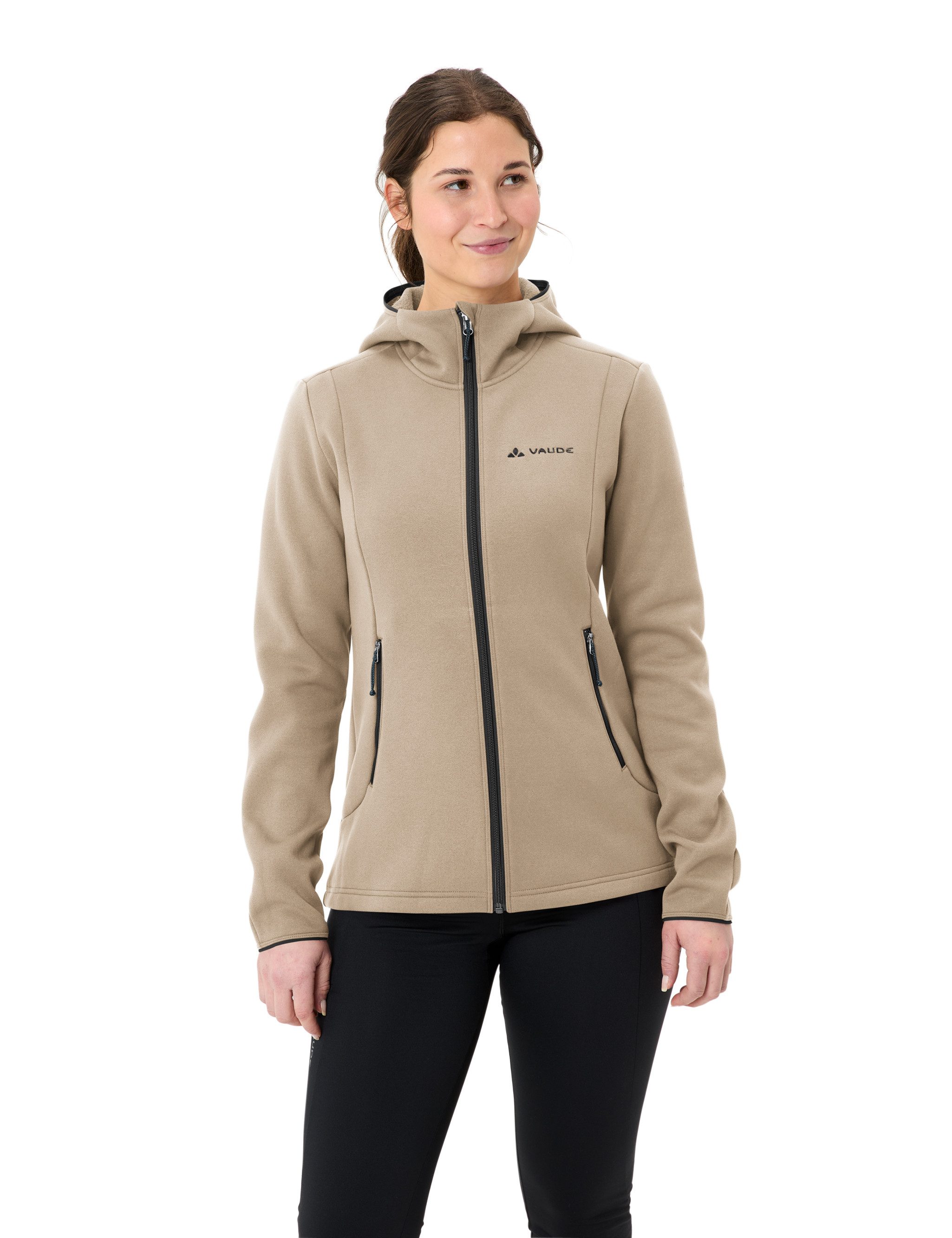 VAUDE Fleecejacke WOMEN'S IDRIS FLEECE HOODY mit Reißverschluss, aus Polyester, leichtes Futter