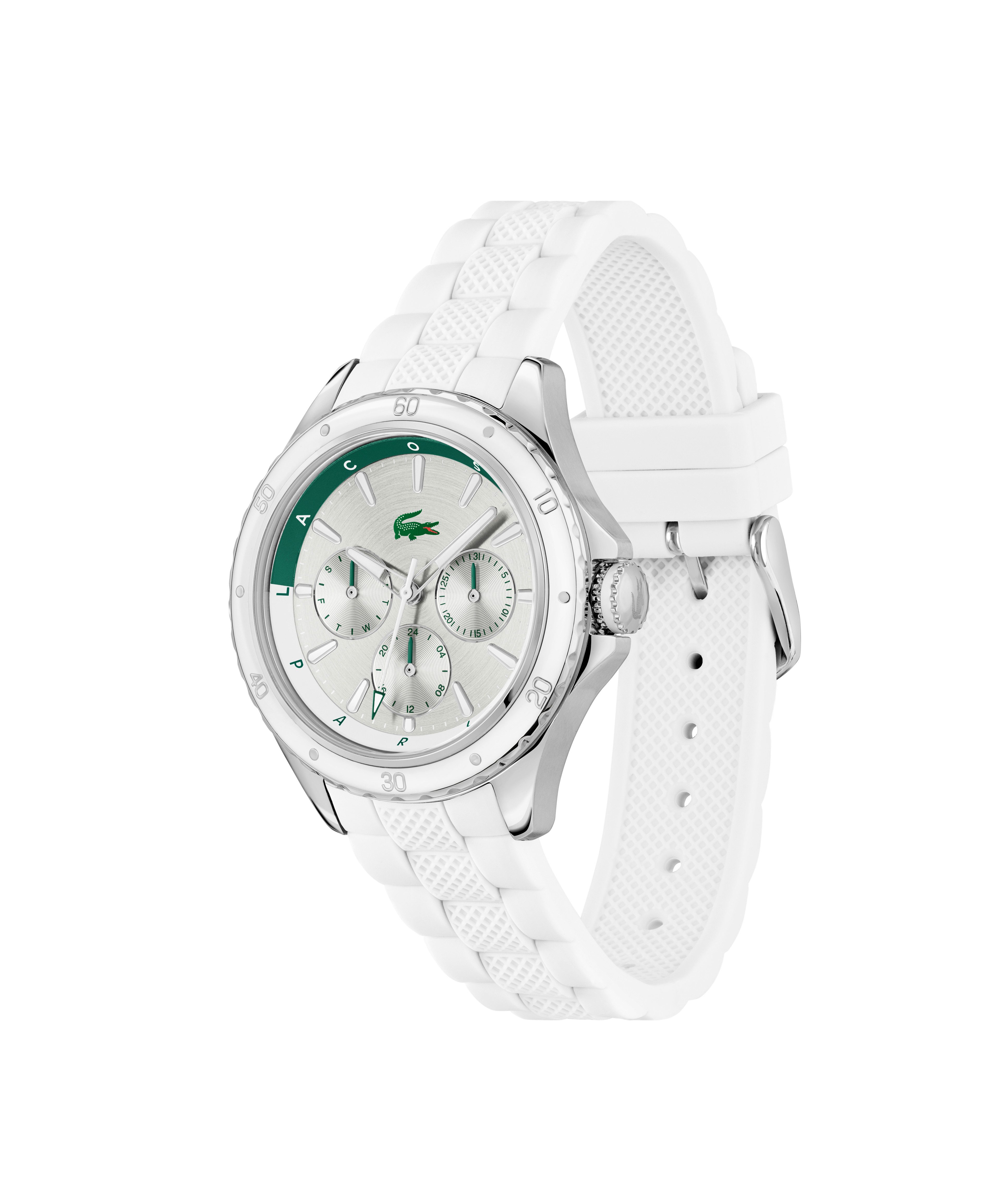 Lacoste Multifunktionsuhr SANTORINI 2001456, Quarzuhr, Armbanduhr, Damenuhr, Silikonarmband, analog