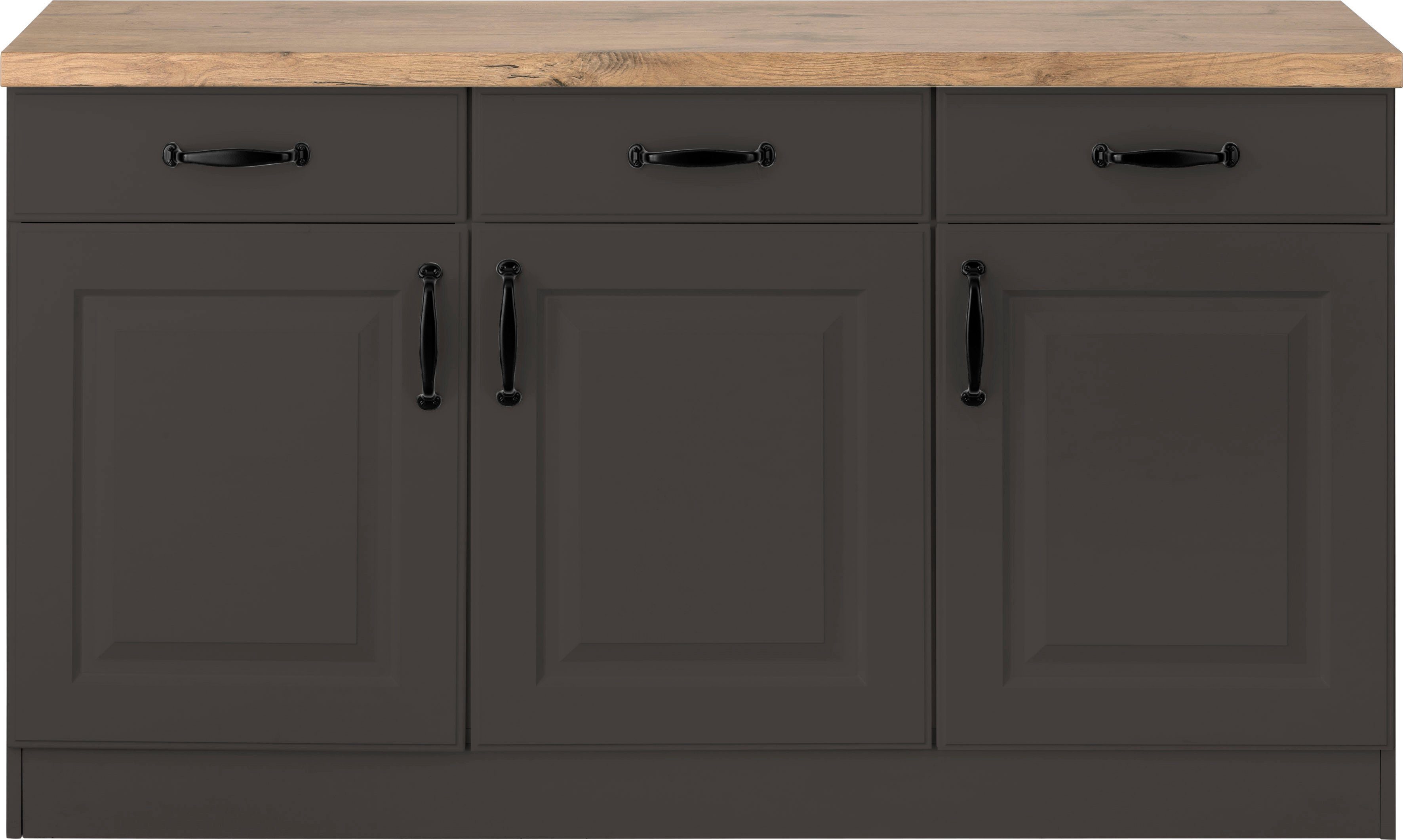 wiho Küchen Unterschrank Erla 150 cm breit mit Kassettenfront