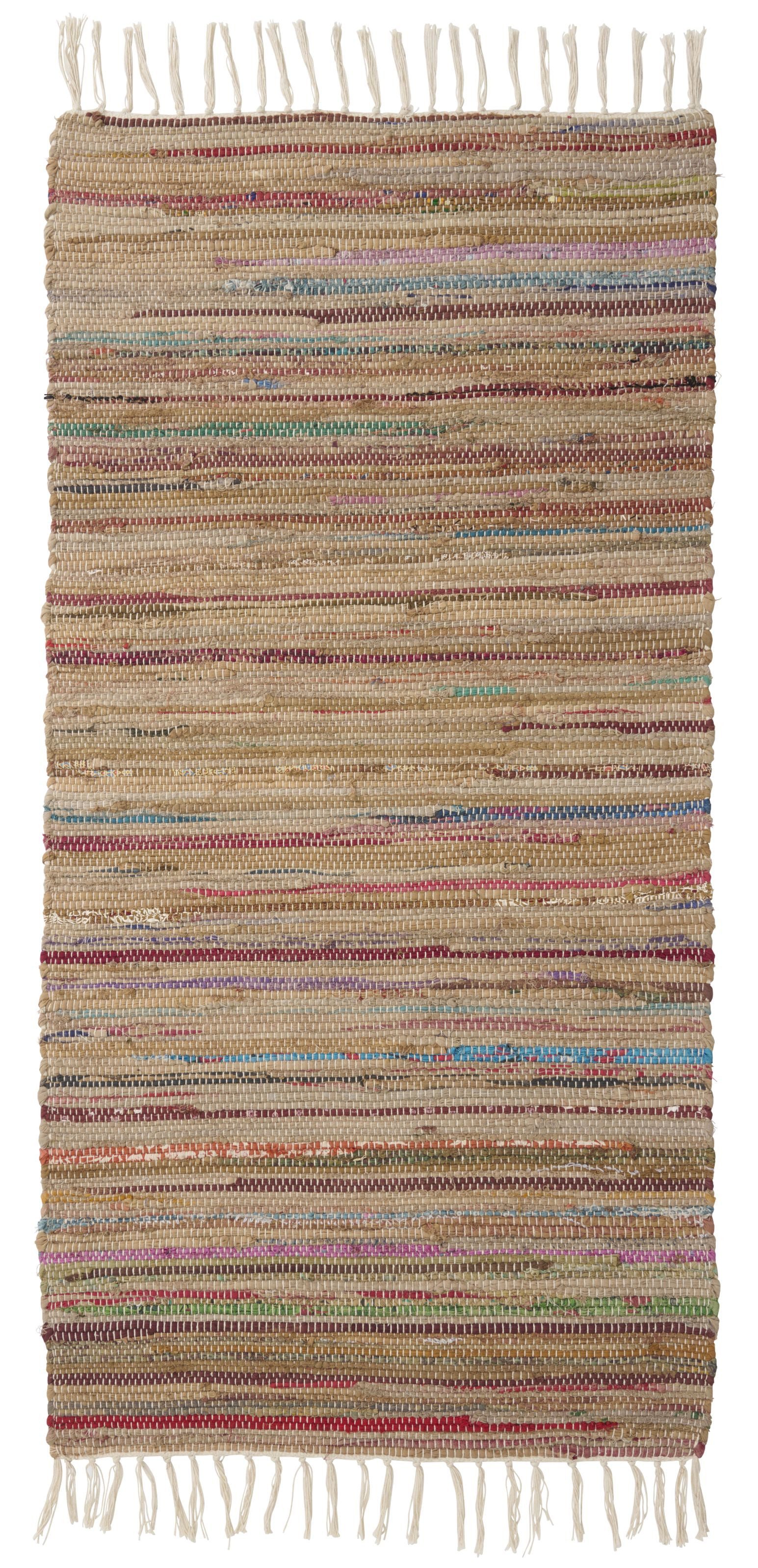 Ib Laursen Läufer Ib Laursen - Teppich Läufer Bodenläufer 60x120cm Baumwolle Bunt Braun