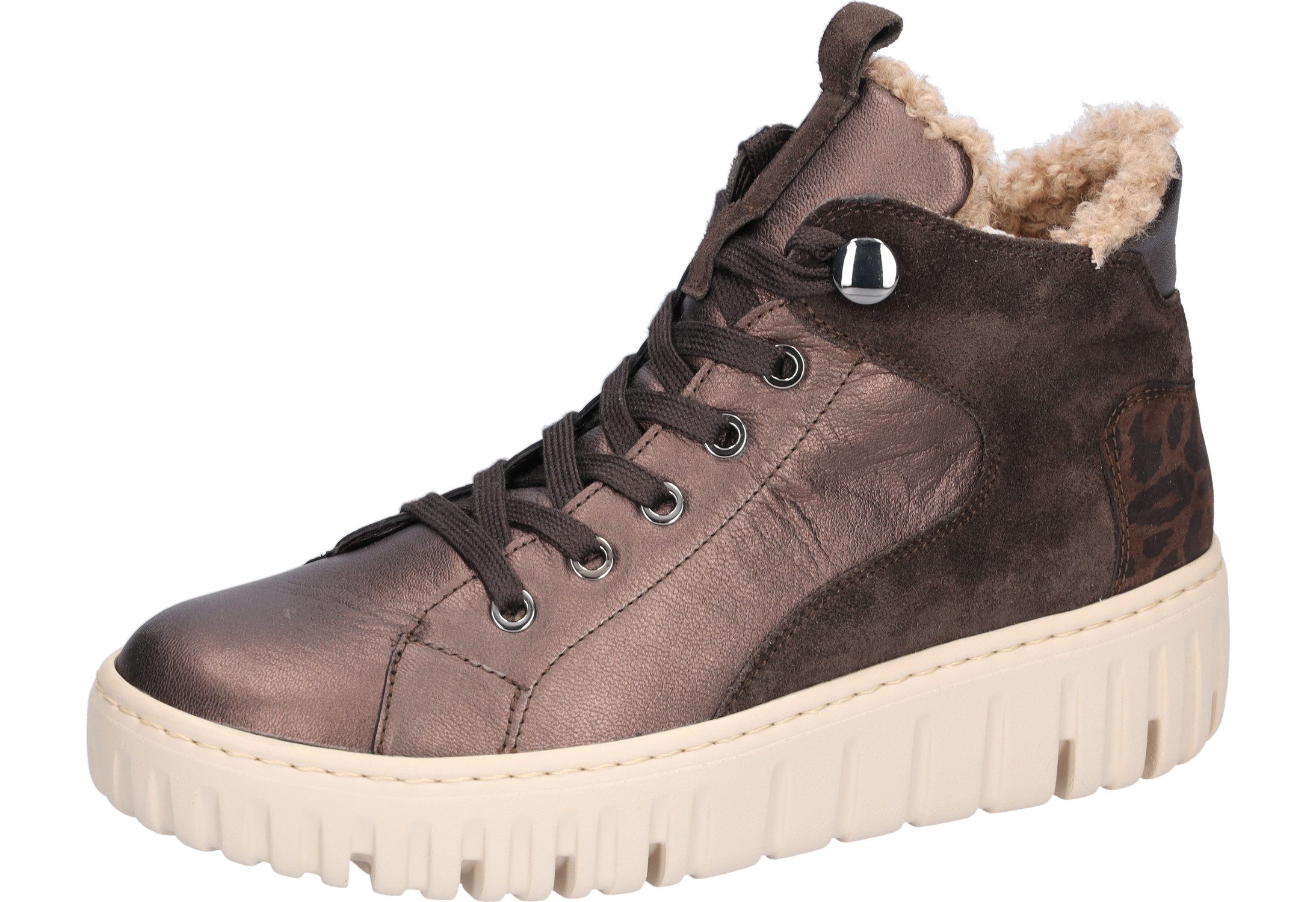 Waldläufer H-Livia Stiefelette, Schnürboots, Komfort-Stiefelette in Bequemweite G (weit)