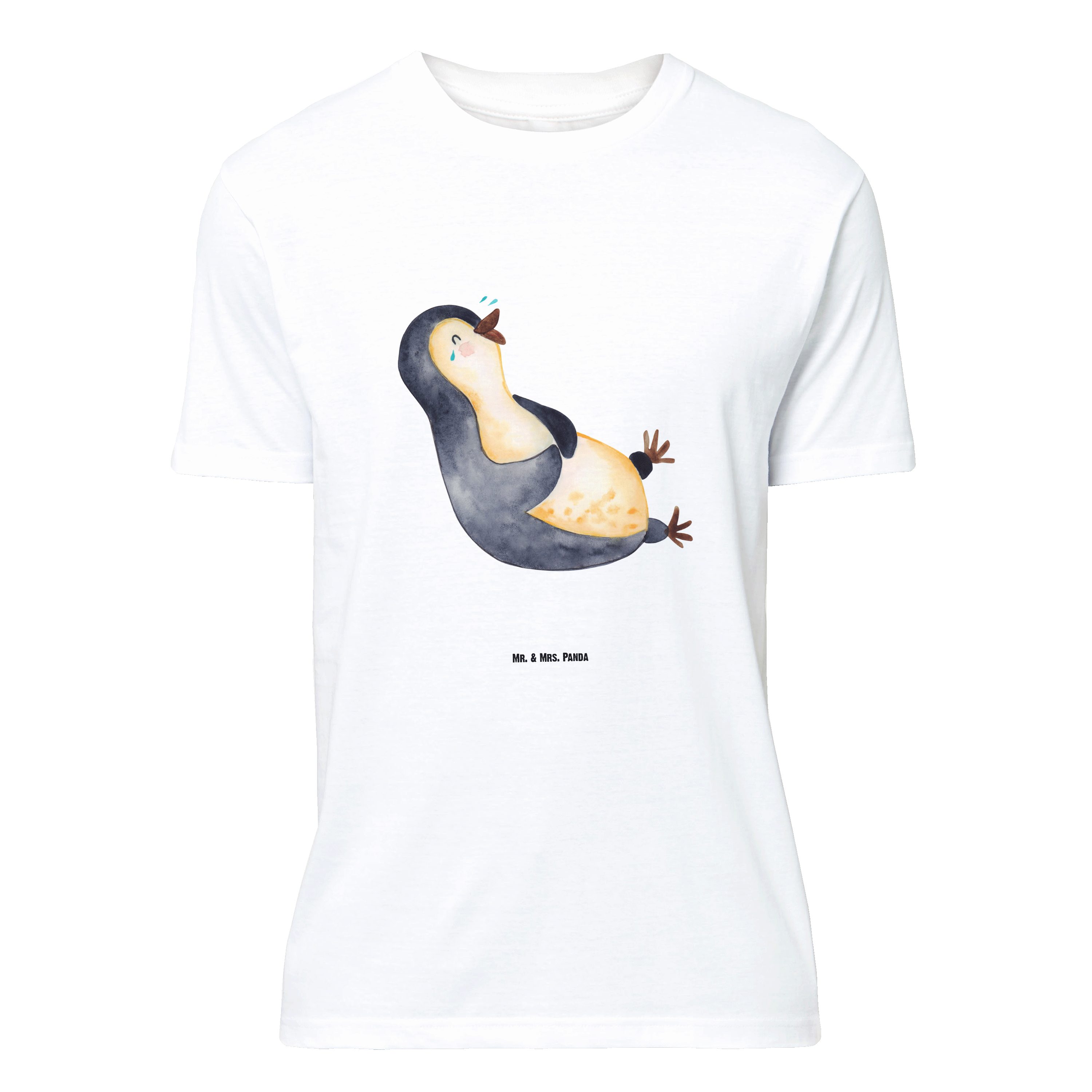T-Shirt Pinguin Lachen, Tshirt, Weiß, Tshirt, T-Shirt mit Spruch, Lachen, XXL