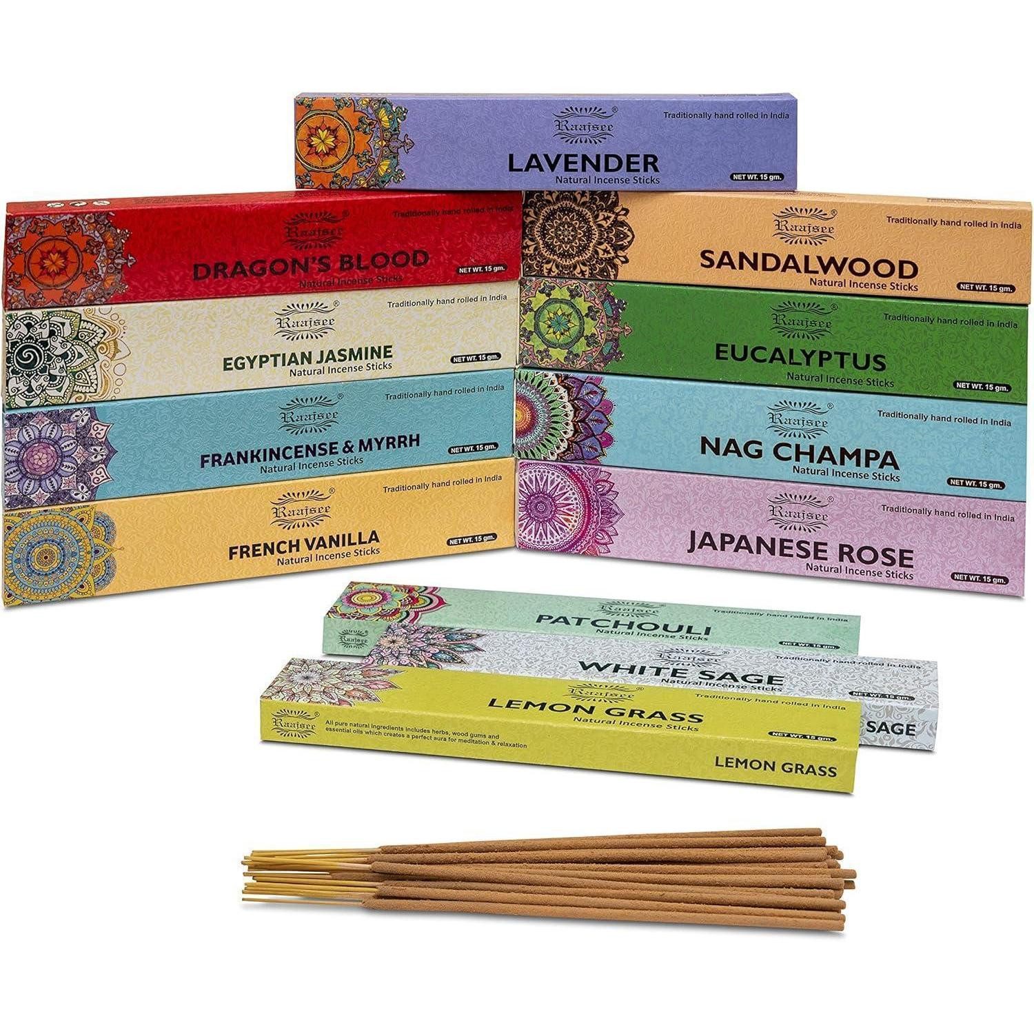LuxusKollektion Räucherstäbchen-Halter Bio-Räucherstäbchen Sortiment 12er Pack