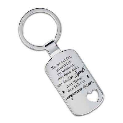 Lieblingsmensch Schlüsselanhänger Es ist schön, jemanden zu kennen-ein tolles Geschenk&Glücksbringer (Schlüsselanhänger mit Gravur, inklusive Schlüsselring), Robuste und filigrane Lasergravur