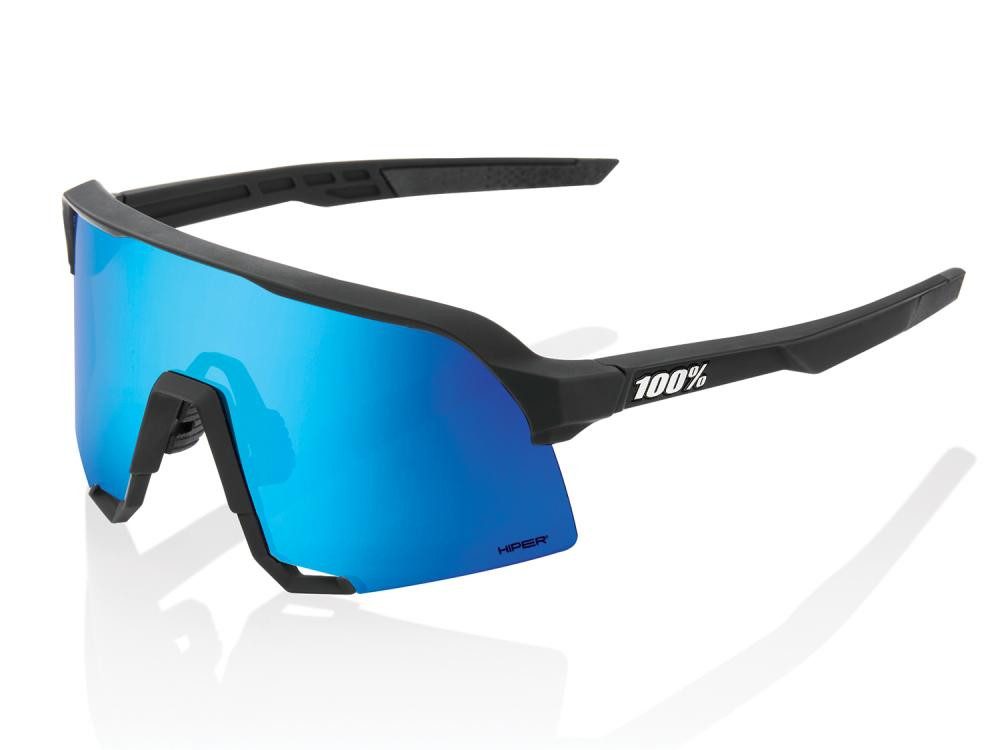 100% Sportbrille 100% S3 - HiPER Mirror Lens unis Matte Black - kontraststarke Performa